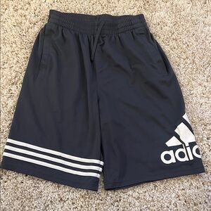 adidas Kids Dark Blue Shorts with White Accents